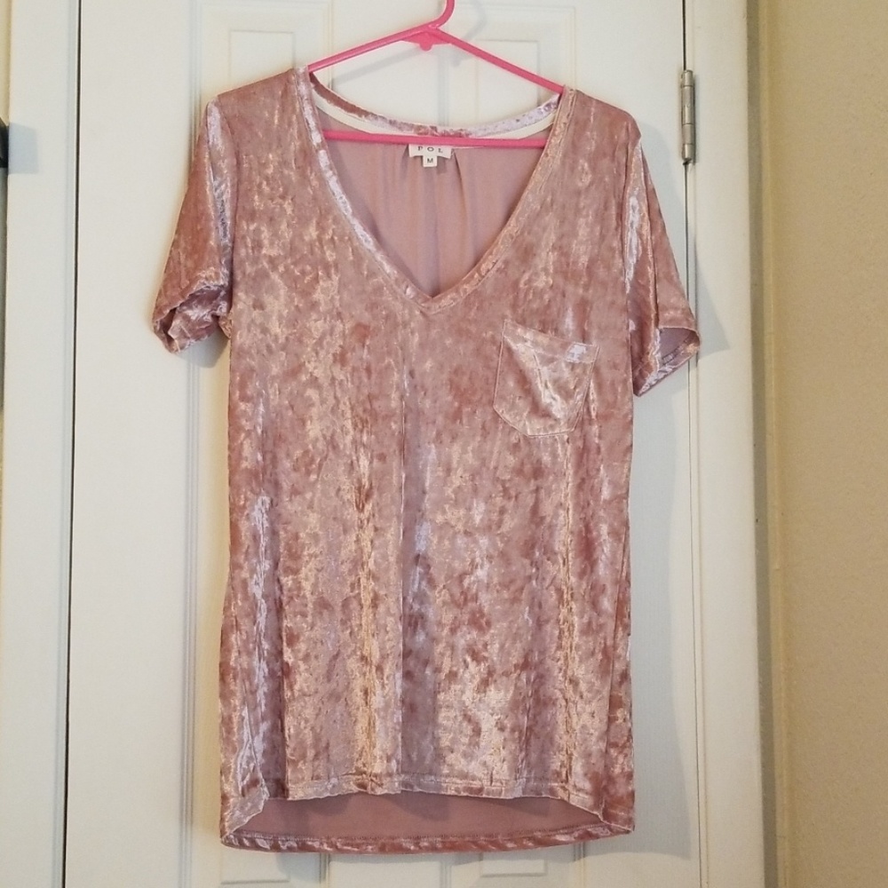 Pink Velvet Top
